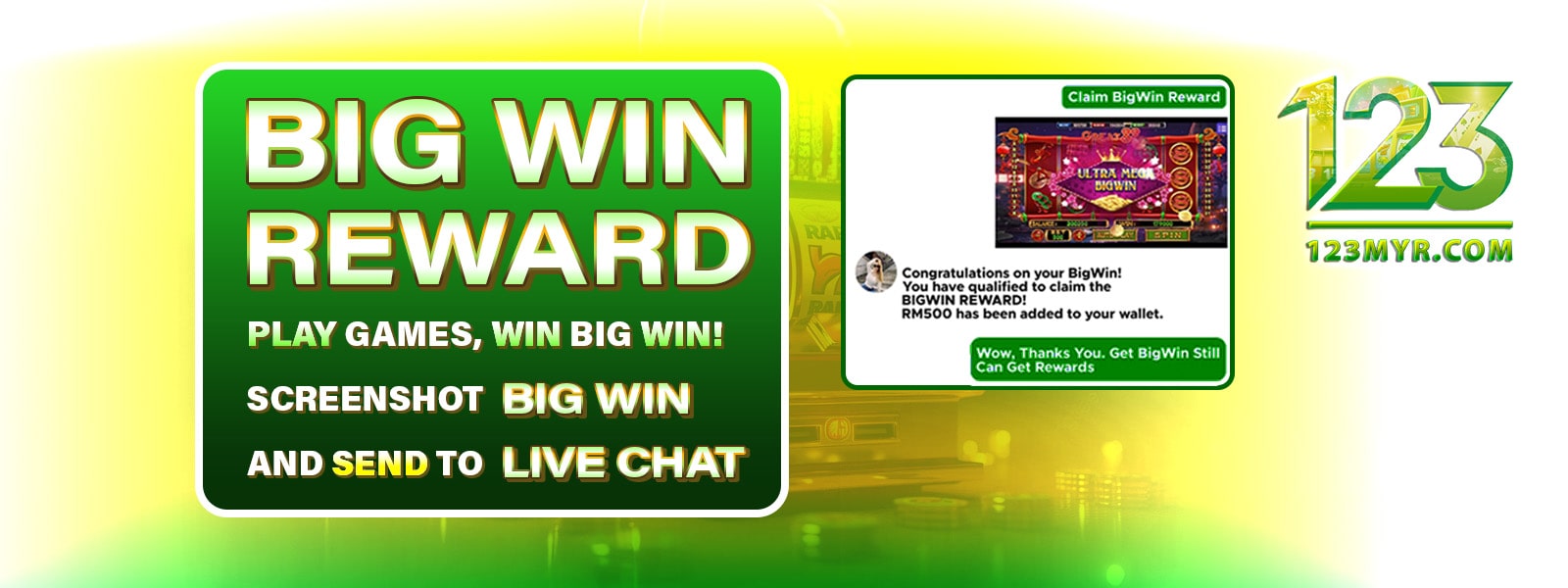 123MYR big win reward promotion
