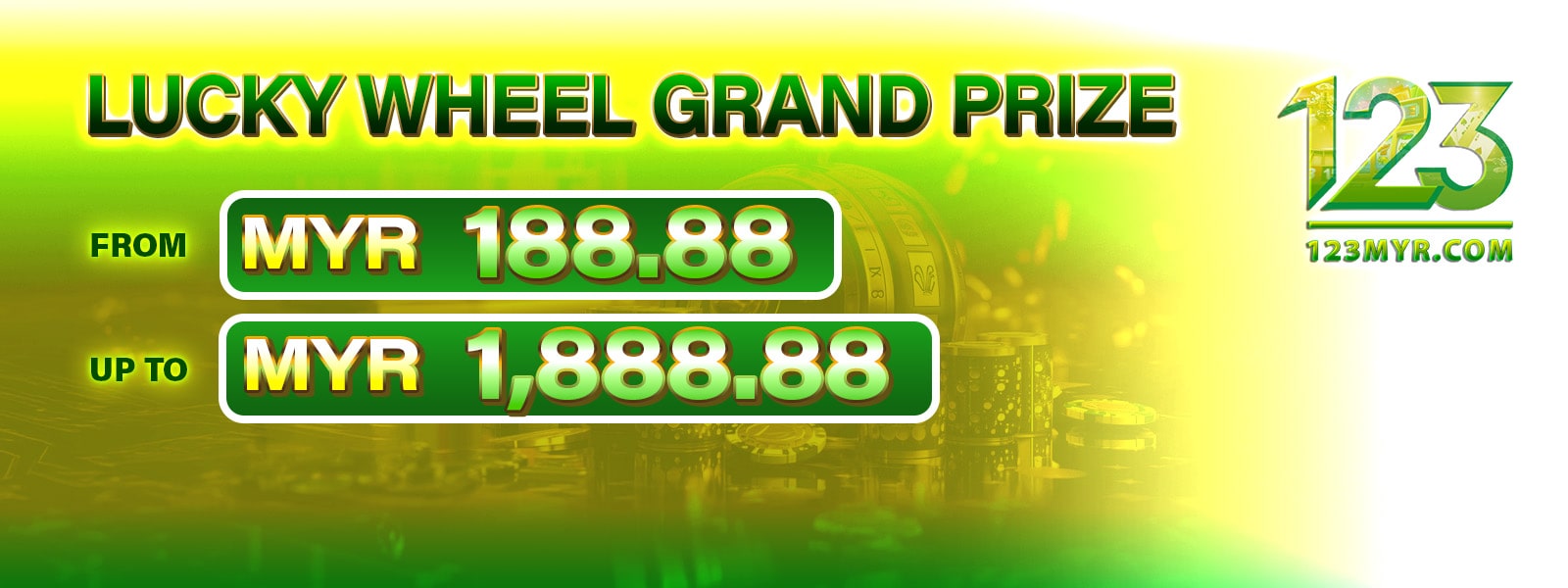 123MYR lucky wheel grand prize promotion