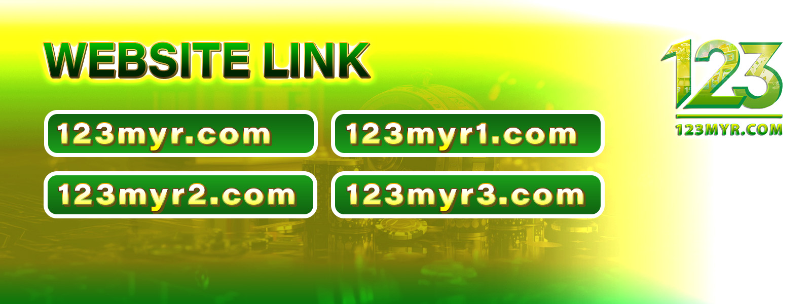 123MYR official website links banner