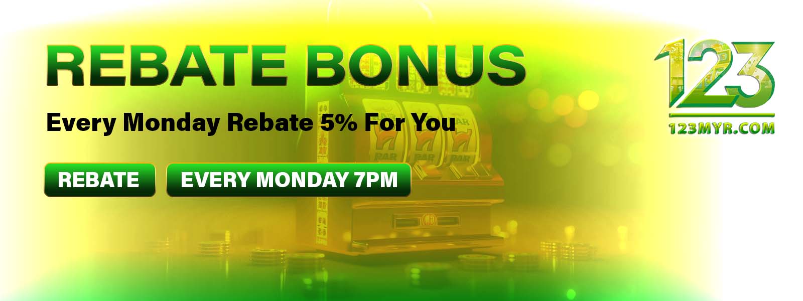 123MYR rebate bonus promotion